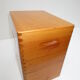 old mortised box in light varnished wood