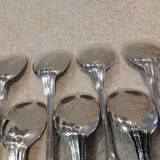12 silver-plated metal ice scoops by silversmith Ravinet Denfert with nets