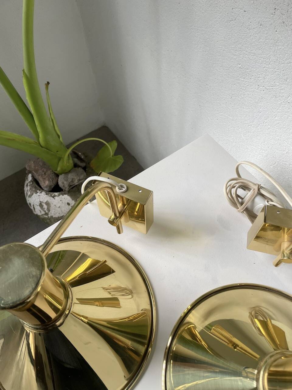 Pair of Hovik Lys brass wall lights Jonas Hidle Denmark