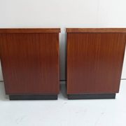 Mid century set of 2 mahogany filing cabinets