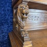 Buffet de pavillon de chasse style Renaissance en chêne massif vers 1850