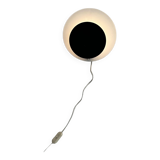 Vintage "Cirkle" wall lamp in black and white lacquered metal, Denmark 1970s