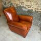 Lot de 4 fauteuils club, Cognac