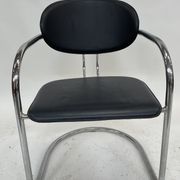 Vintage dining chair effezeta made in Italy design chrome
