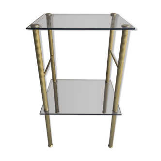 Brass sofa tip and smoked glass