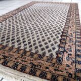 Tapis vintage indien Seraband fait main en laine – 89 x 160 cm – 1970s