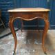 Louis XV style flat desk in walnut and leather