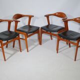 Armchair with Leather and Teak by ERIK KIRKEGAARD 1960s