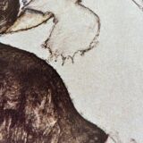 Egon Schiele 1890-1918), Sitzende Frau mit hochgezogenem Knie, Migneco&Smith 70011, printed in Italy