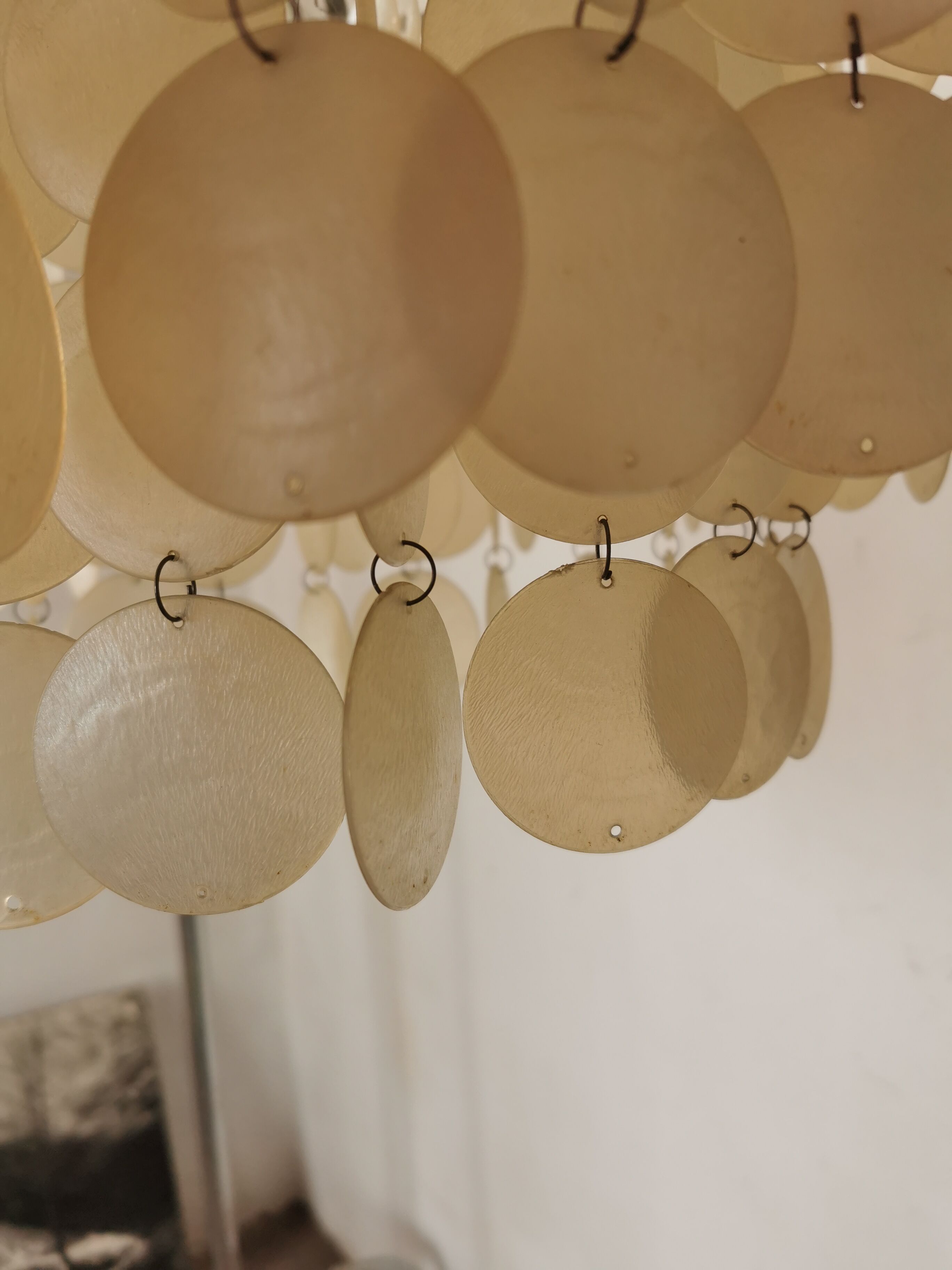 Vintage mother-of-pearl chandelier from the 70s