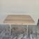 Antique Aerogommer bistro restaurant table with cast iron legs