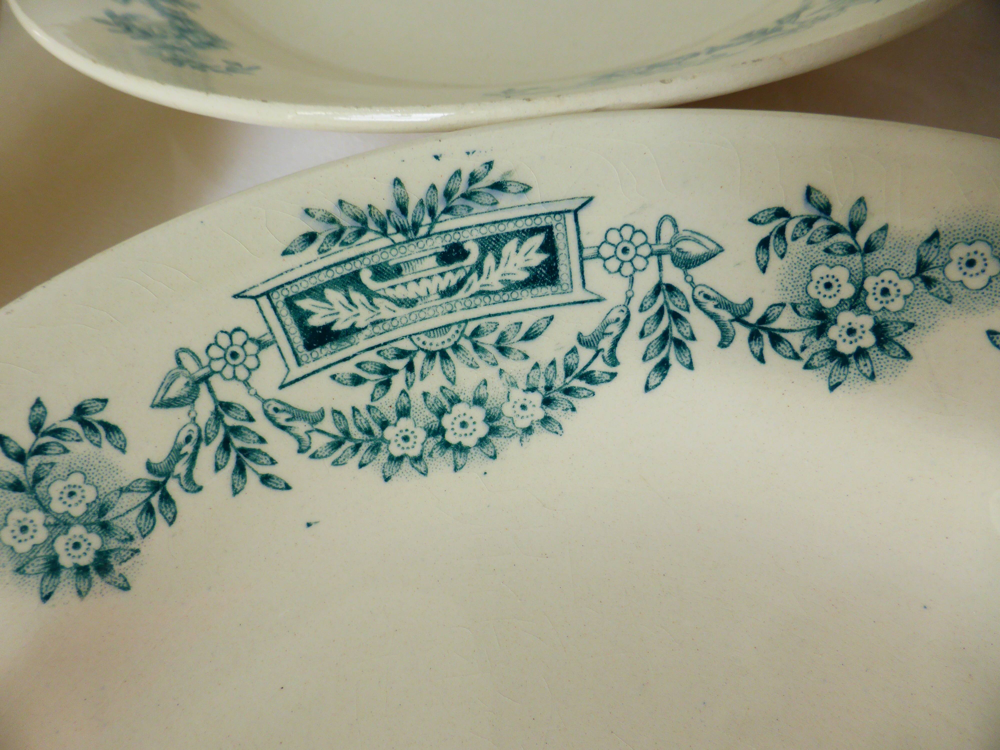 3 vintage deep plates from Longchamp model Lutèce 220523