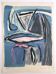 Bram van velde elsewhere blue, 1971. original lithograph signed in pencil.