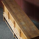 Henning Kjærnulf, mid-century Danish brutalist enfilade in oak, 1960s.