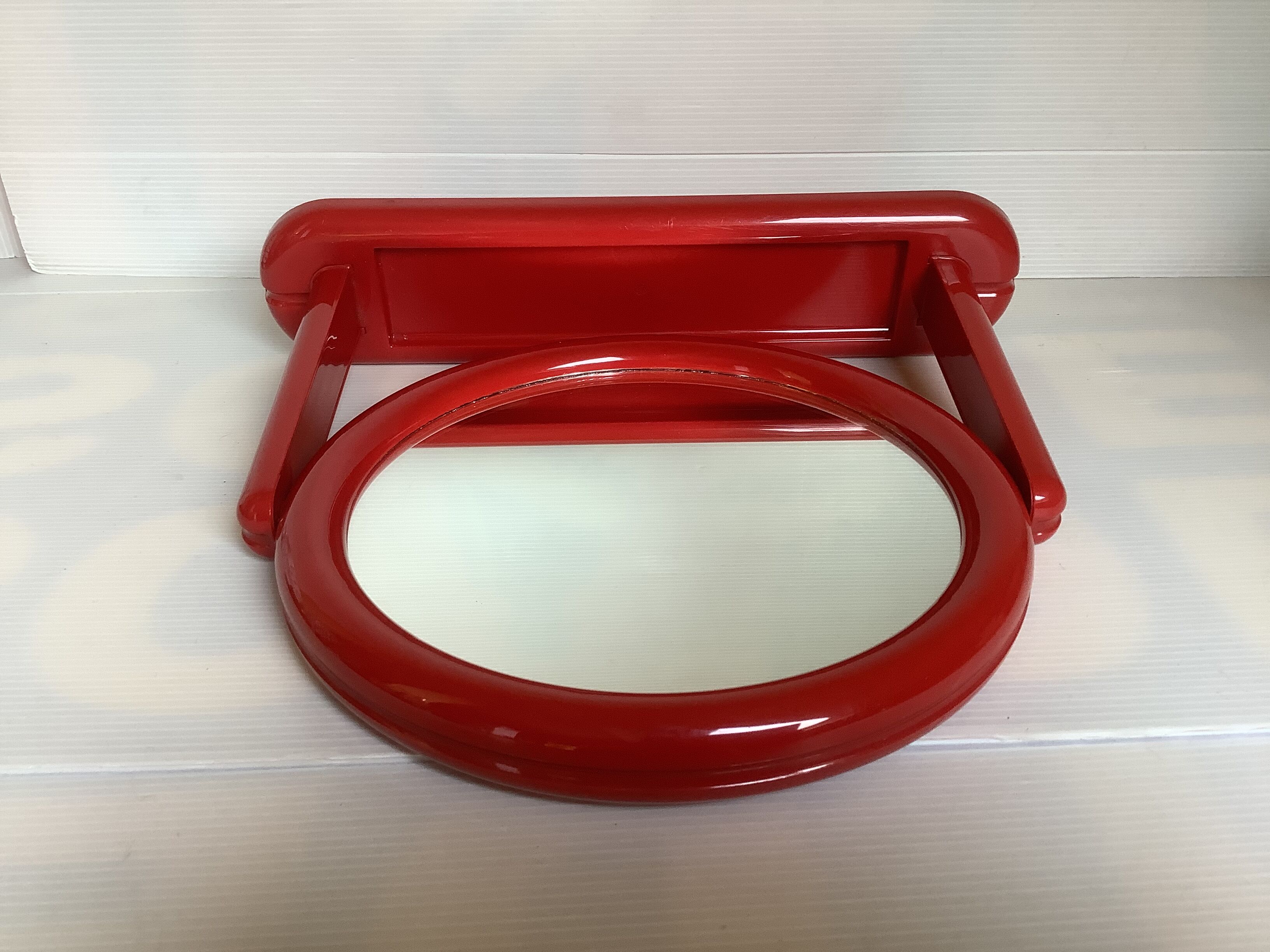 Tiger red plastic table mirror made in holland