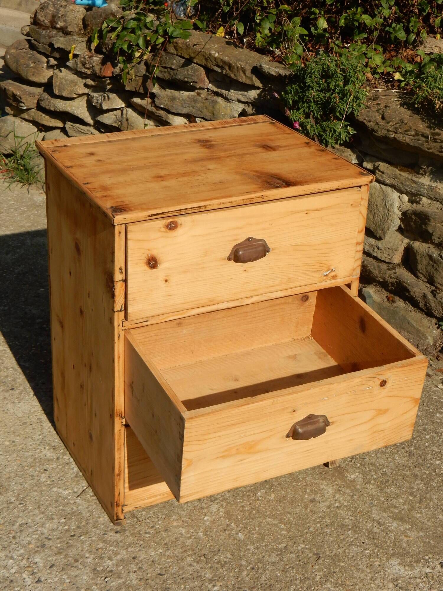 Old small sideboard / Hairdresser's furniture in fir