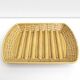 Asparagus dish in yellow ceramic slip sarreguemines France vintage