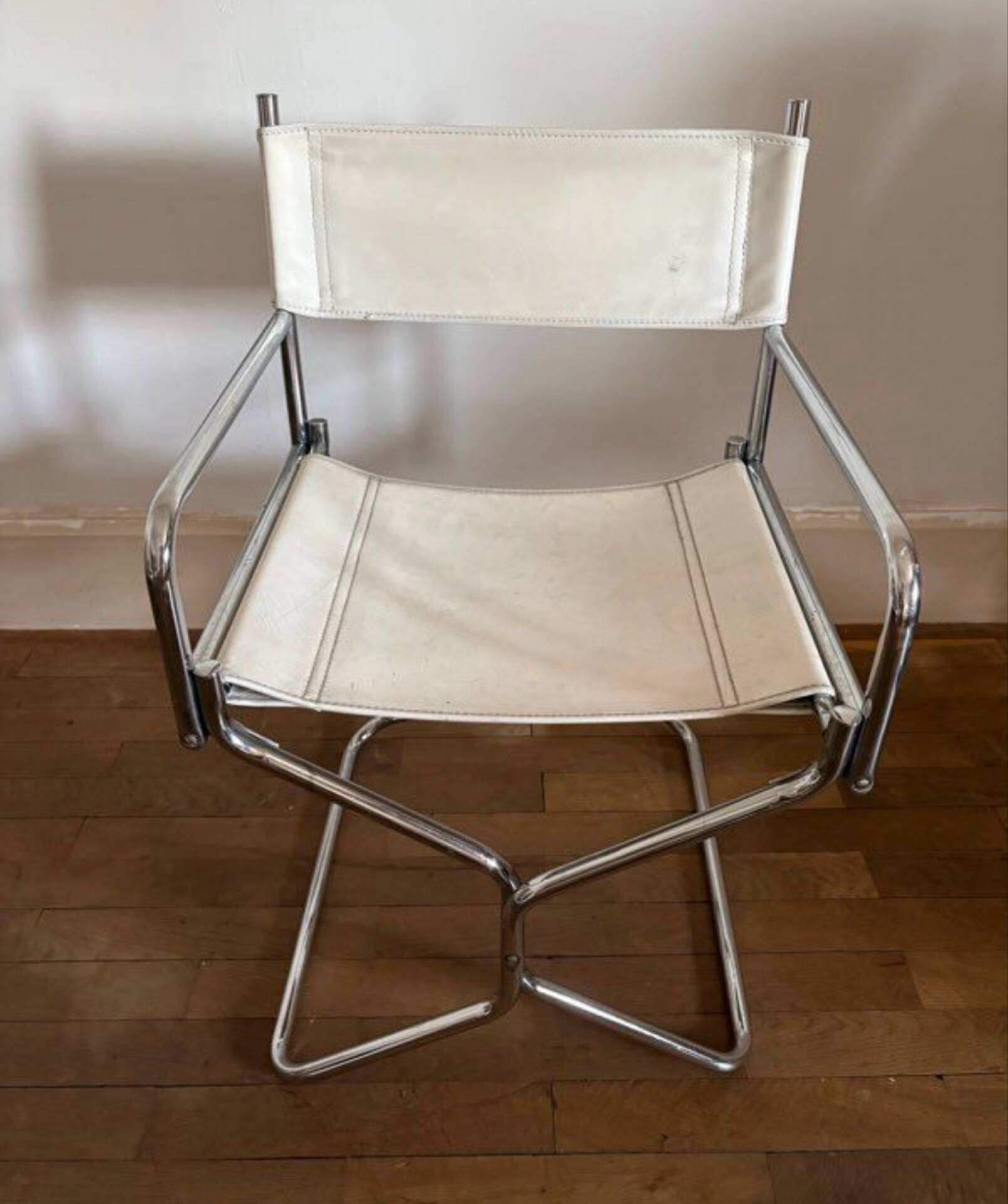 Mid-century director's chair Lafuma vintage chair from the 70s.