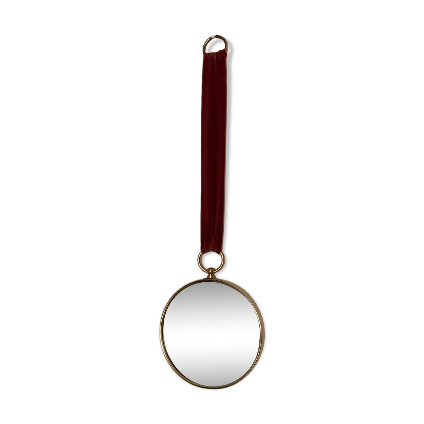 Round brass witch mirror