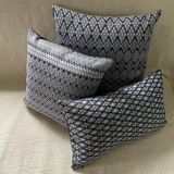 Kachin cushion gray white 40x40 cm