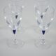 The set of Venise Saphir glasses, French design, 1970s, manufactured by Cri