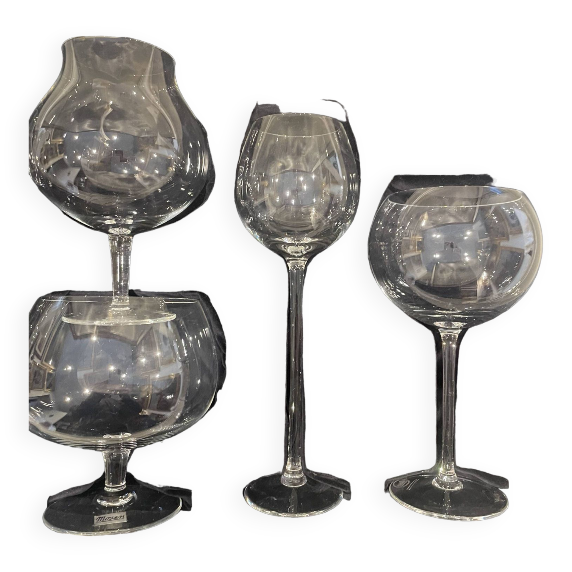 Crystal tasting glasses Moser creation Chocholaty Prague
