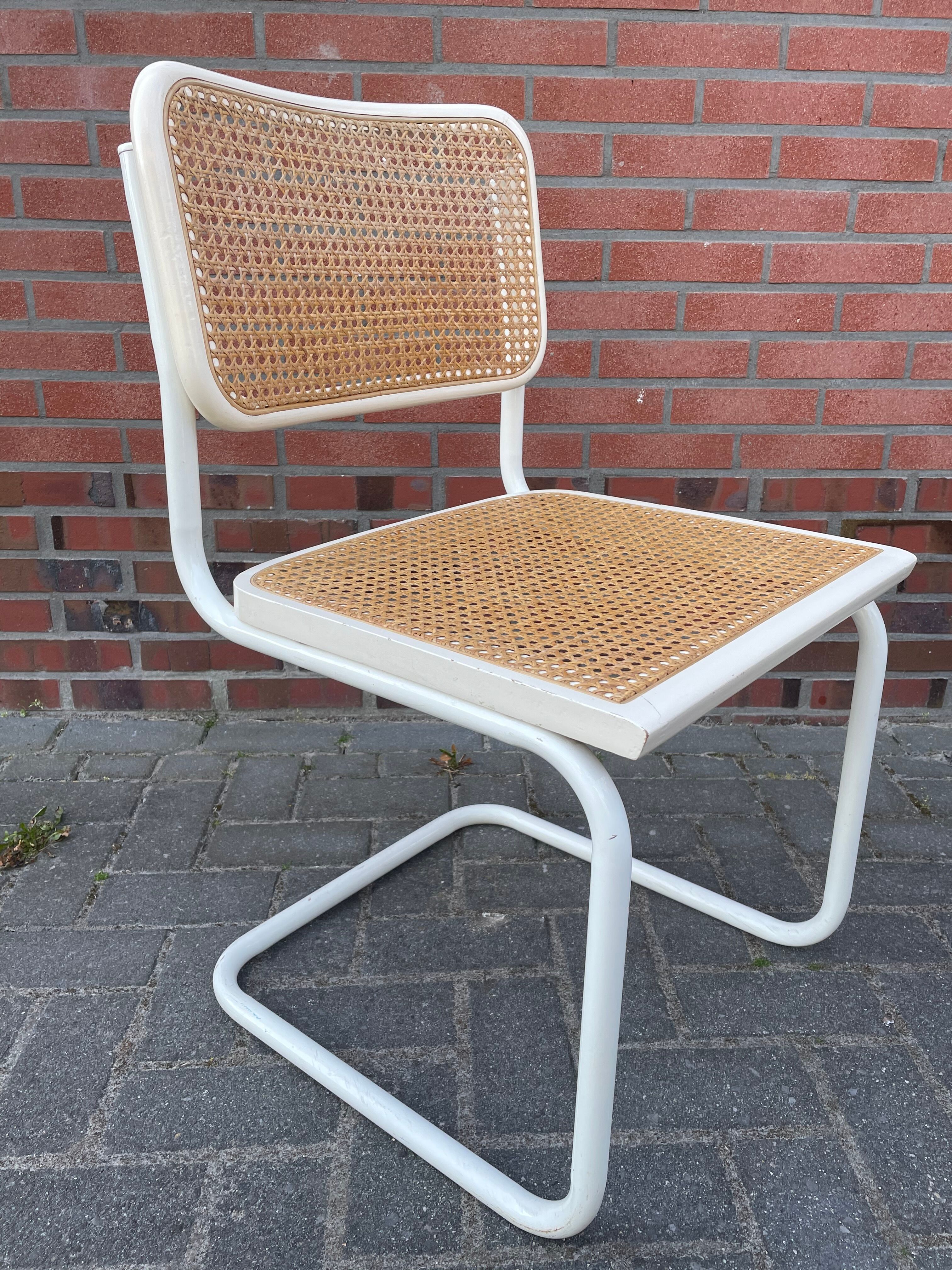 Cesca dining room chair designed by Marcel Breuer