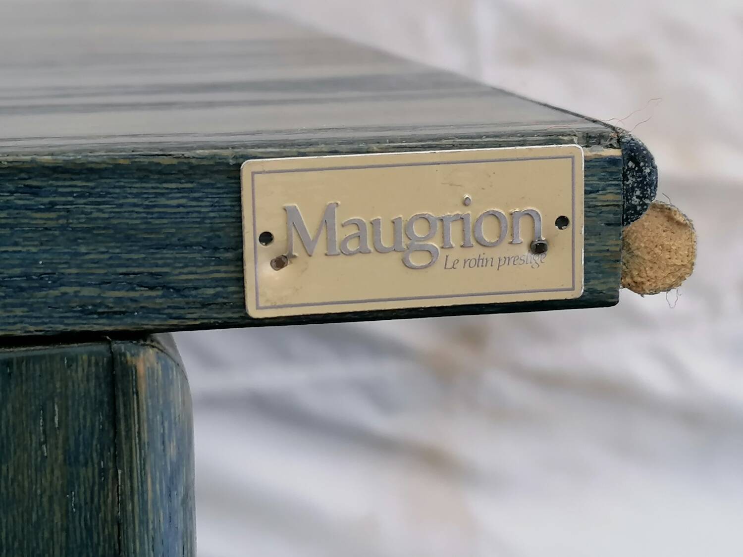 Maugrion chest of drawers in green and blue rattan