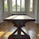 Antique solid oak farmhouse table with star legs - length 200 cm