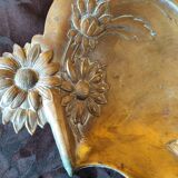Brass fruit bowl 1900 - basket with embossed metal decoration art nouveau
