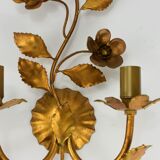 Wall lamp, golden flowers