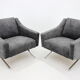 1970s pair of italian design armchairs