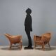Vintage bamboo and wicker armchairs, Italy, 1950s-1960s.