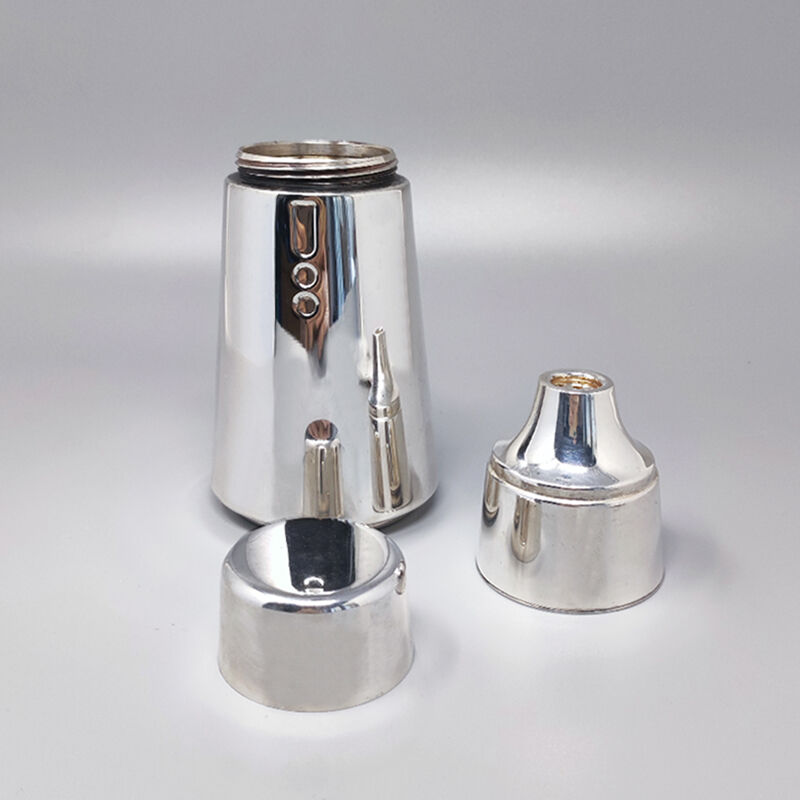 1960s astonishing cocktail shaker in silver plated by Laras, made in Italy