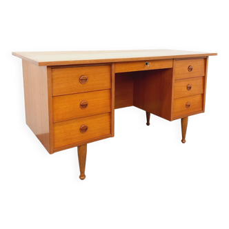 Bureau de direction style scandinave vintage en teck des années 60