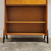 Vintage secretaire with bookcase, 1950s