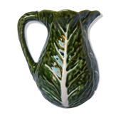 Pichet barbotine feuille de chou