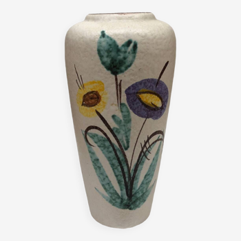 Vase West Germany vintage fleuri