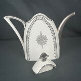 Art Deco coffee maker porcelain Limoges silver decoration around 1930