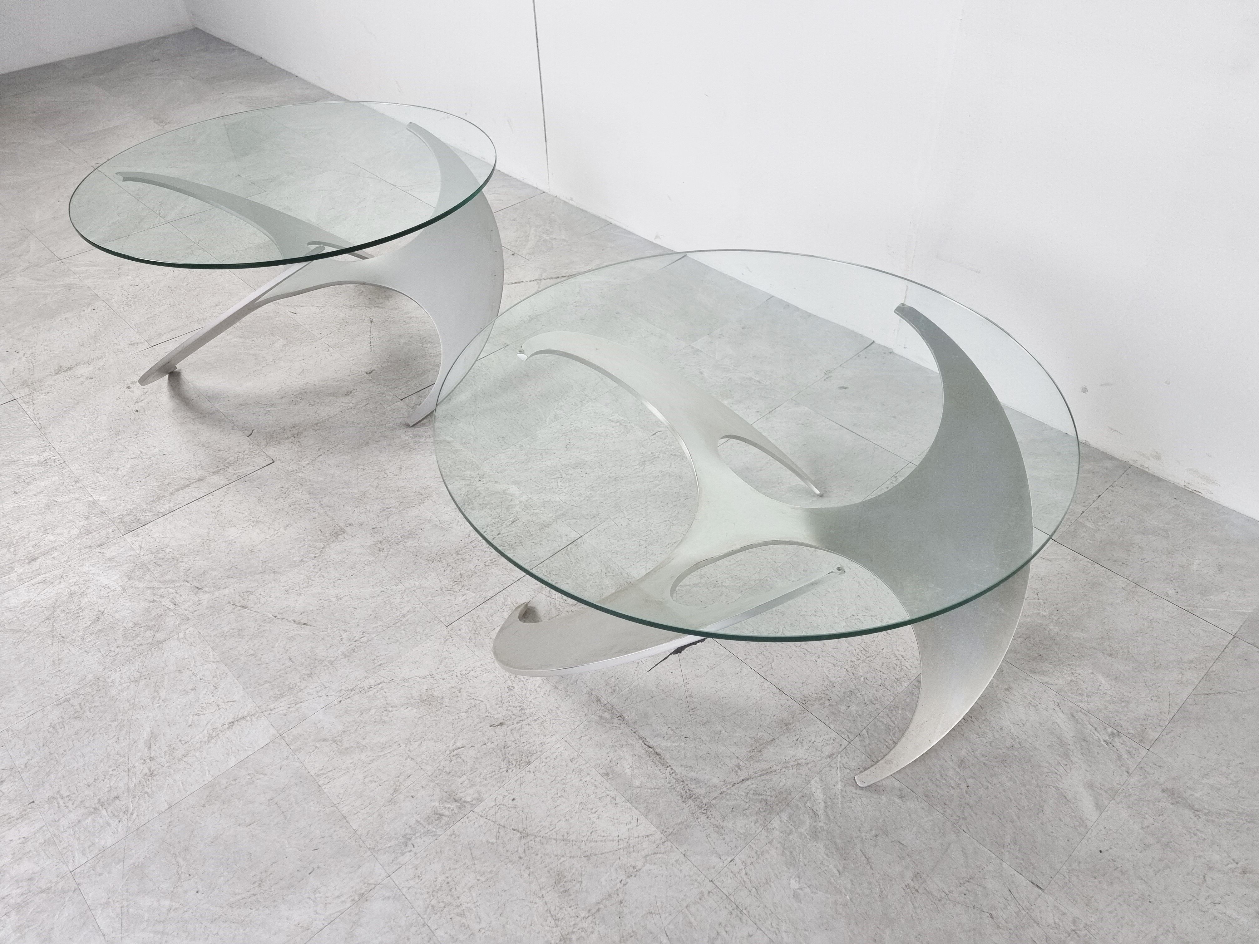 Vintage propellor coffee tables by Knut Hesterberg, 1960s - set of 2
