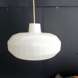 Danish modern mid-century 1950s glass ceiling lamp