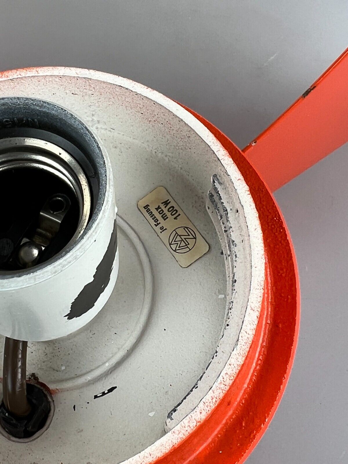 60s 70s ball light table lamp space age design glass metal