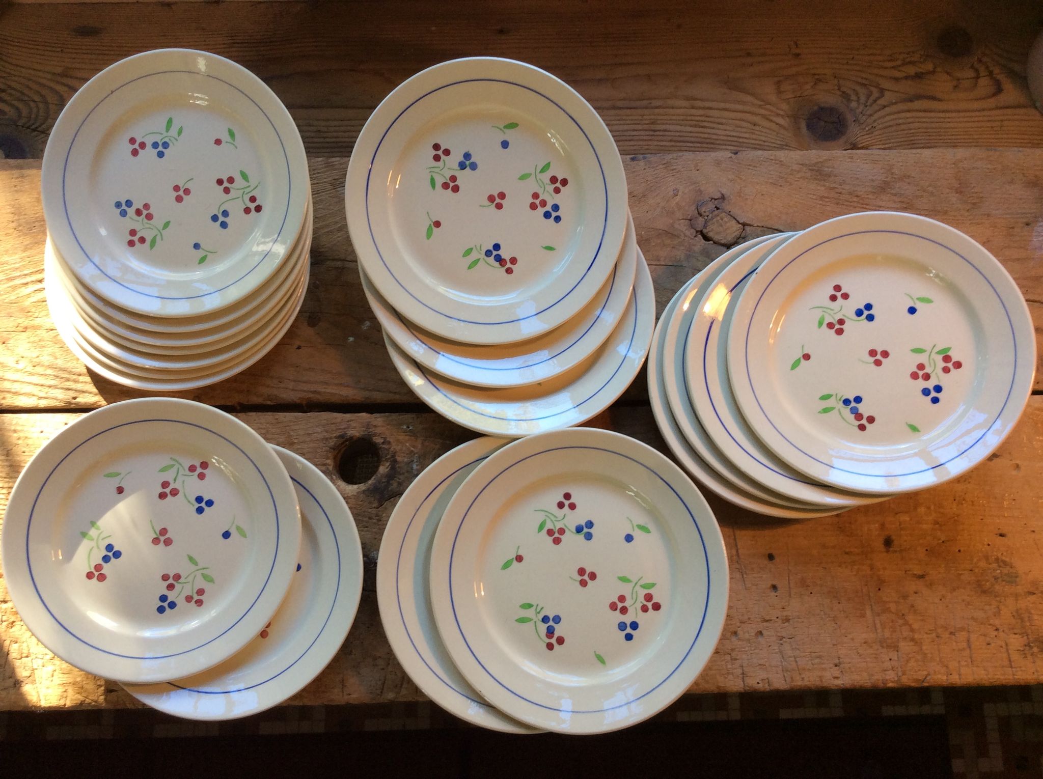 Set of 9 plates and 9 dessert plates Lunéville