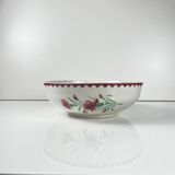 Sarreguemines "Oeillet" salad bowl, 1920-50, red