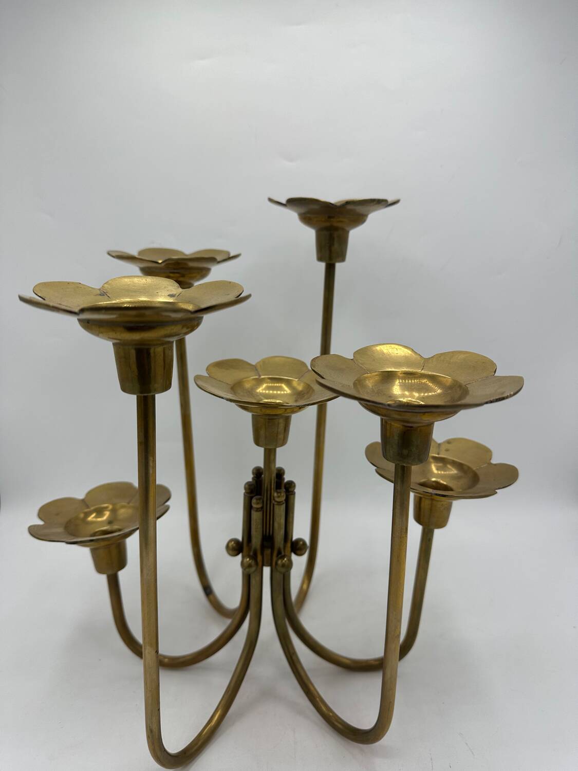 Candlestick candle holder 7 branches flowers
