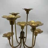 Bougeoir chandelier 7  branches fleurs