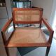Fauteuil bois cannage design Roger landault