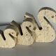Swans Enzo Mari travertine for Fratelli Mannelli, Italy, 1970.