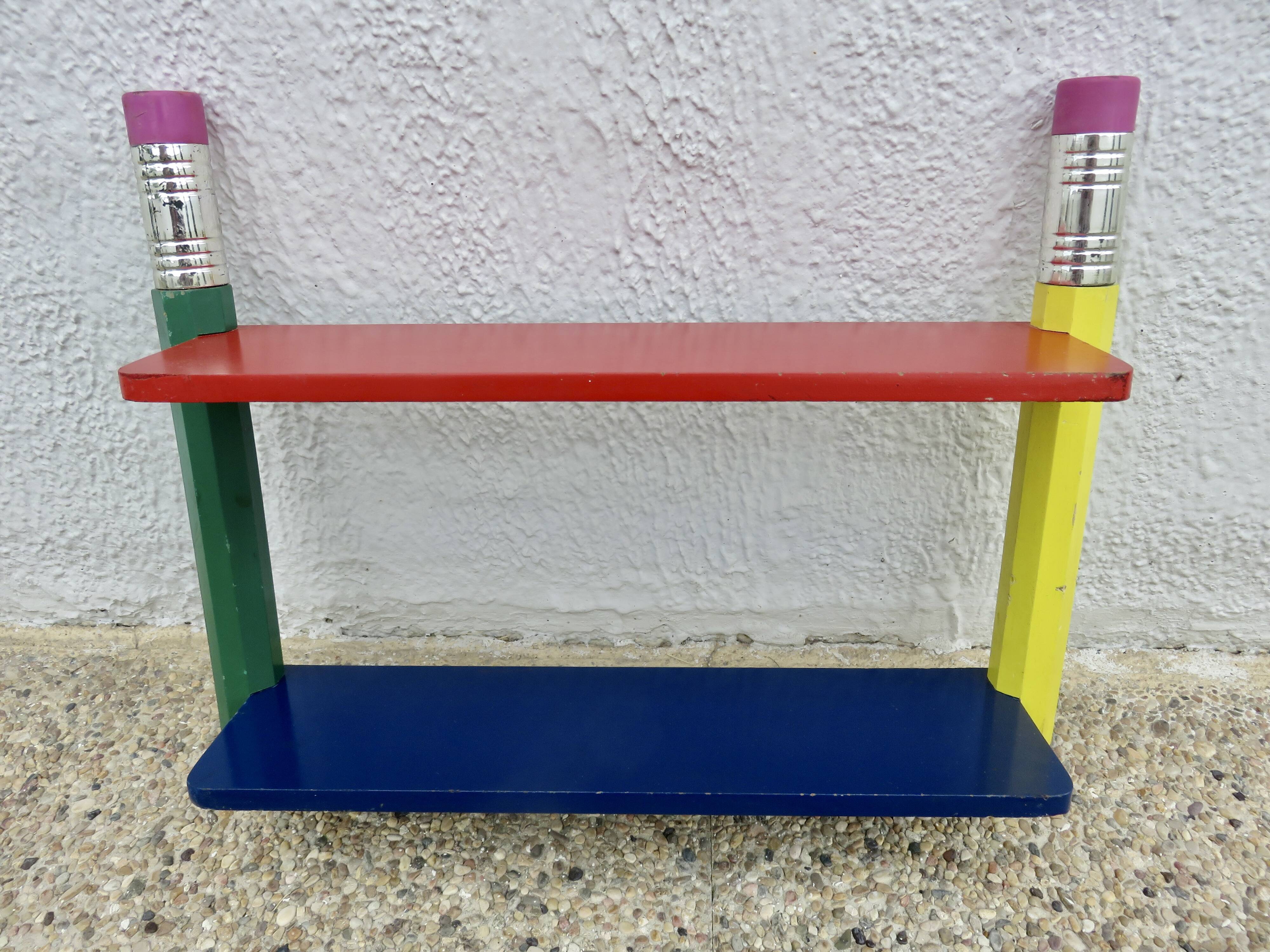 "Pencil" wall shelf designed by Pierre Sala, 1980