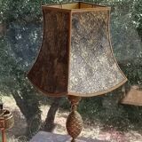 Bronze and marble pineapple lamp, vintage 1960s/70s.